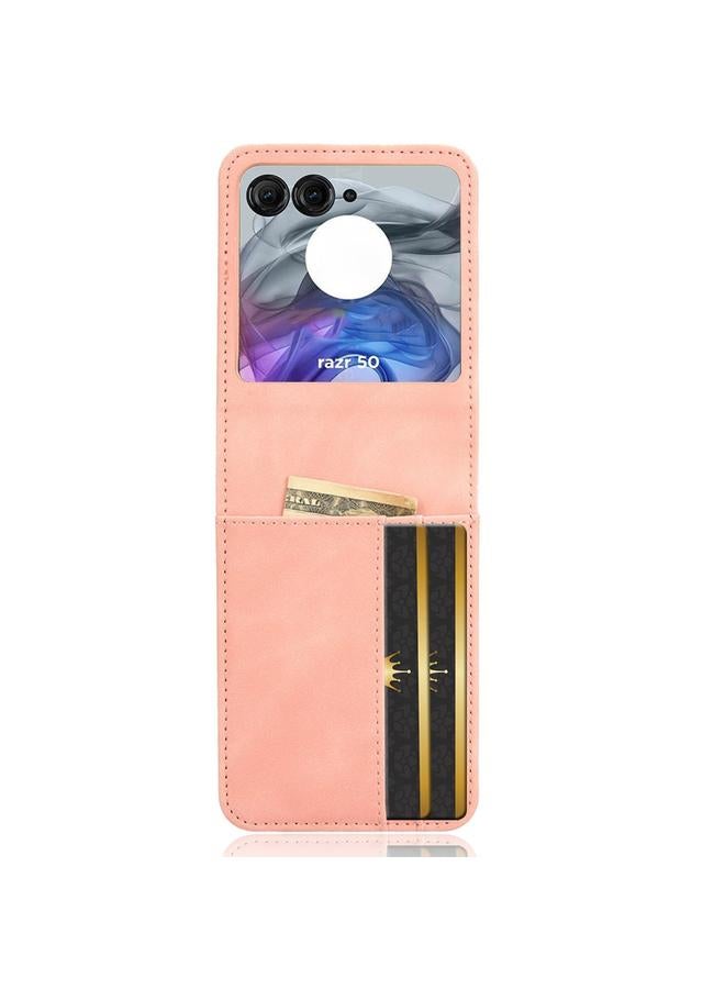 S-TOP Case For Motorola Razr 50 Skin Feel Card Slot Leather Phone Case - Image 3