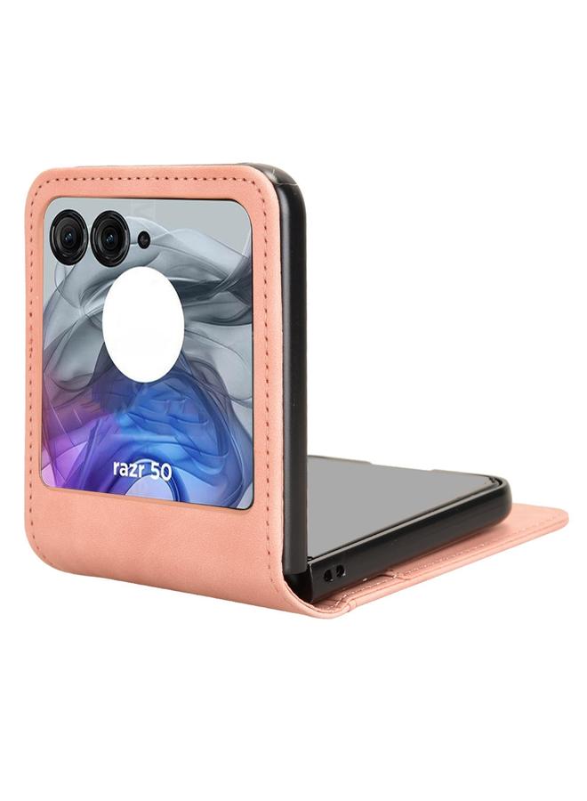 S-TOP Case For Motorola Razr 50 Skin Feel Card Slot Leather Phone Case - Image 4