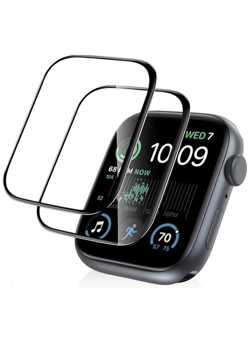 TWEGGON 2Pc Pack Apple Watch Series 10 42mm Screen Protector, Full Cover Screen Protector for Apple Watch Series 10 42MM Black/Clear  - Image 1