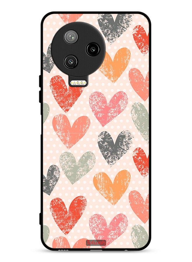 Tolwak Infinix Note 12 Pro 4G Protective Case Cover Hearts Art - Image 1