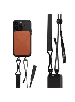 MOFT Phone Lanyard, Universal Adjustable Detachable Crossbody Long Lanyard with Phone Patch, Compatible with Most Smartphones, Bare Phone, Length up to 150cm, Jet Black  - Image 1