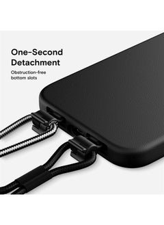 MOFT Phone Lanyard, Universal Adjustable Detachable Crossbody Long Lanyard with Phone Patch, Compatible with Most Smartphones, Bare Phone, Length up to 150cm, Jet Black  - Image 4