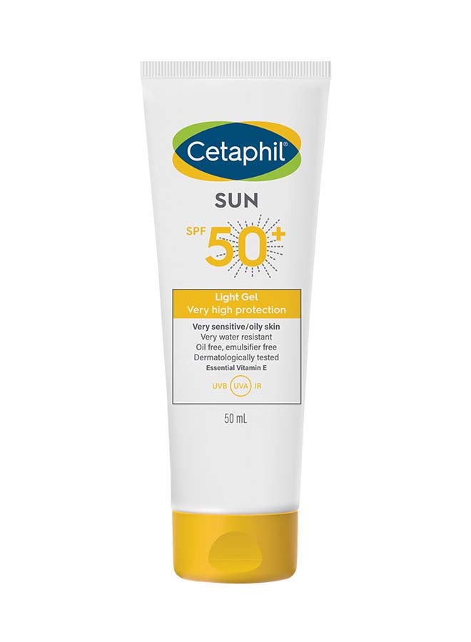 Cetaphil Moisturizing Cream Dry To Very Dry, Sensitive Skin 100grams + Sun Spf 50+ Light Gel, Moisturizer Sunscreen, Sensitive Skin, Very High Protection And Very Water Resistent, Unscented 50ml - Image 2