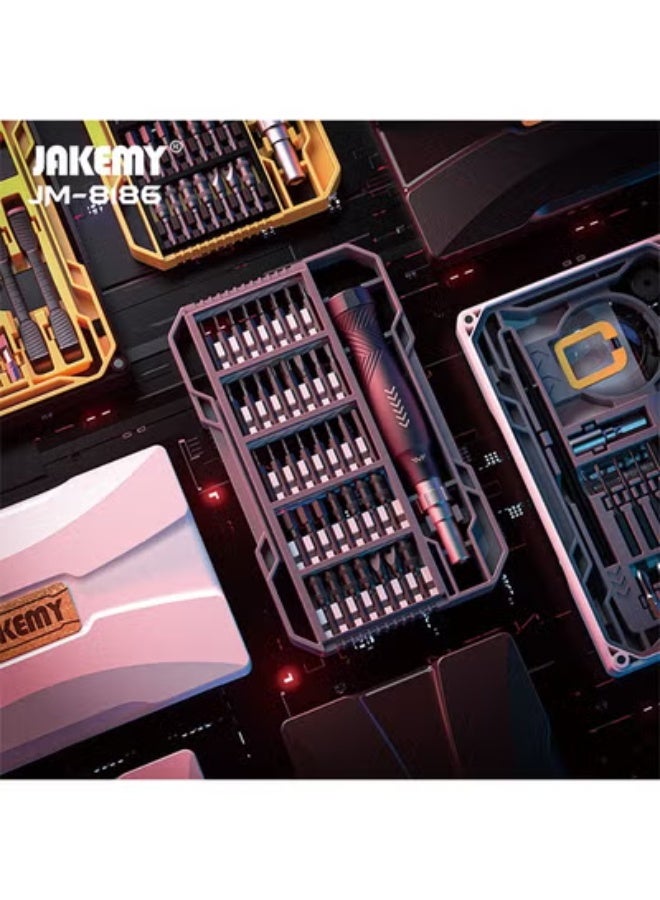 JAKEMY JM-8186 Multi-Function Precision Screwdriver Tool Set for Phone and Computer Repair - 83 Pieces, Plastic Handle, Black - Image 4