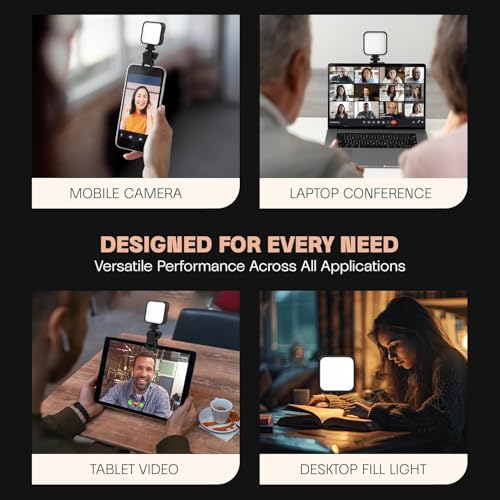 Clefairy LED Rechargeable Selfie Light - Lighting Mode Phone Ring Light Mini Portable Clip on Fill Lights for iPhone, Cell Phone, Laptop, TikTok, Selfie, Video Conference - Image 4