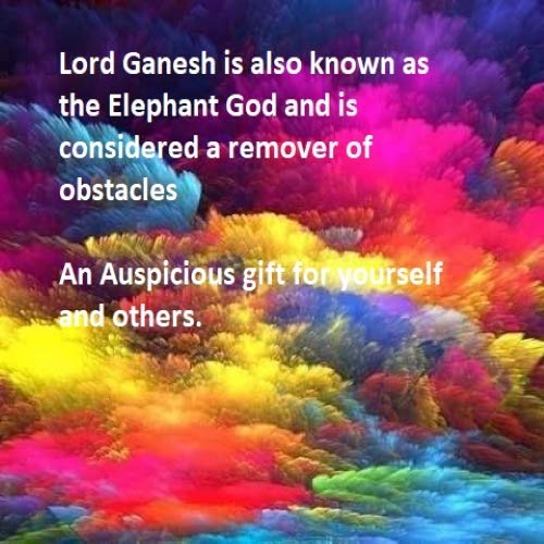 Lightahead The Blessing. A White & Gold Statue of Lord Ganesh Ganpati Elephant Hindu God Made from Marble Powder - Image 3