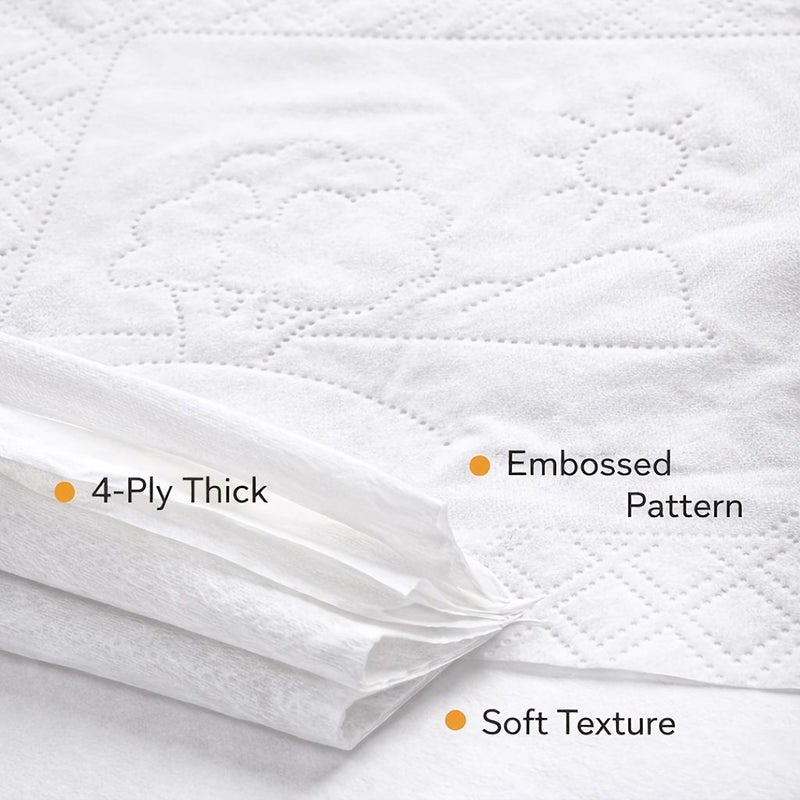 1 Pack Individually Wrapped 5800 Sheets Double Row Hanging Bottom Tissue 4 Layers Thick Virgin Wood Pulp for Facial Cleaning Household Toilet Paper and Kitchen Napkins - Image 5