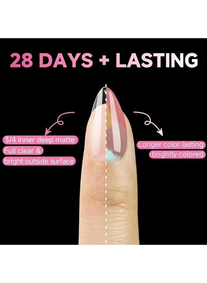 UNA GELLA Short Almond Nail Tips, 312Pcs Short Almond Gel X Nail Tips Half Matte Soft Gel Nail Tips Clear Fake Nails For Full Cover Nail Extension Home Diy Nail Salon 12 Sizes  - Image 5