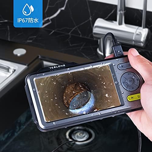 Teslong 5mm Dual Lens Inspection Camera, Teslong Borescope with LED Light, HD Industrial Endoscope, 5" IPS Screen, Waterproof Video Scope Camera, Flexible Cable for Home/Automotive/Pipe/Car/Wall(16.5FT) - Image 2