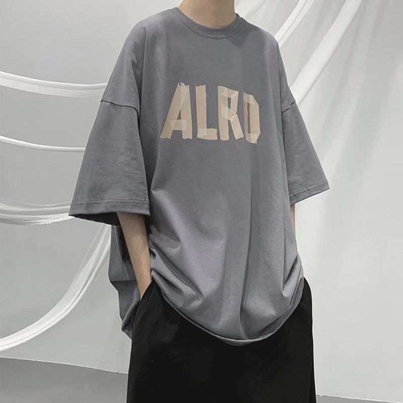 New short sleeve T-shirt men's summer Korean style trendy simple half sleeve top Hong Kong style loose casual fashion brand T-shirt - Image 2