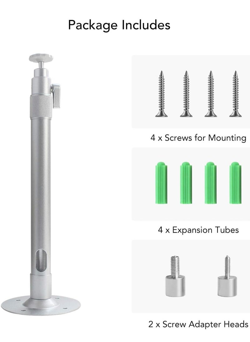 ELTRAZONE Universal Extending Projector Ceiling Mount Hanger – 360° Rotatable Head, Extendable Length (13.8-23.6 Inches), Supports 11 lbs Load, Ideal for Projectors & Cameras, Adjustable Bracket for Home Theater, Office, and Event Spaces - Image 5