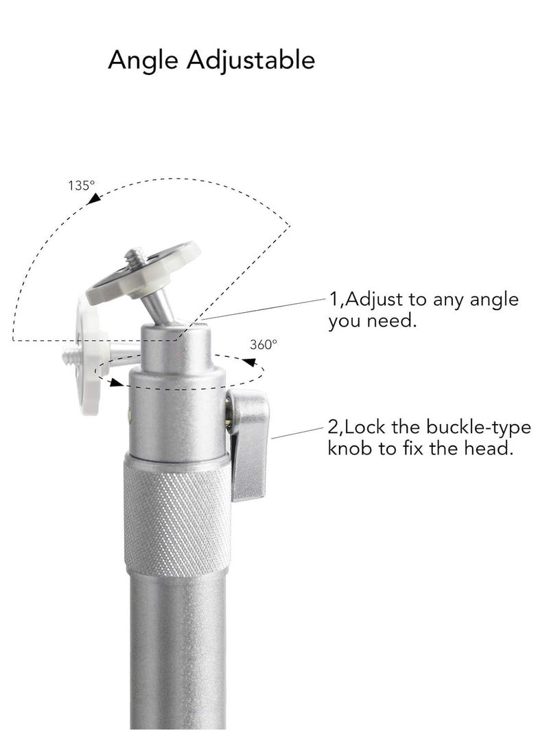 ELTRAZONE Universal Extending Projector Ceiling Mount Hanger – 360° Rotatable Head, Extendable Length (13.8-23.6 Inches), Supports 11 lbs Load, Ideal for Projectors & Cameras, Adjustable Bracket for Home Theater, Office, and Event Spaces - Image 3