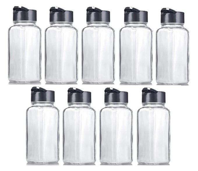 SQUARE SPICE JARS SPICE SHAKERPOURER WITH LID 135 ML GREAT FOR SPICES HERBS SEASONINGS 9