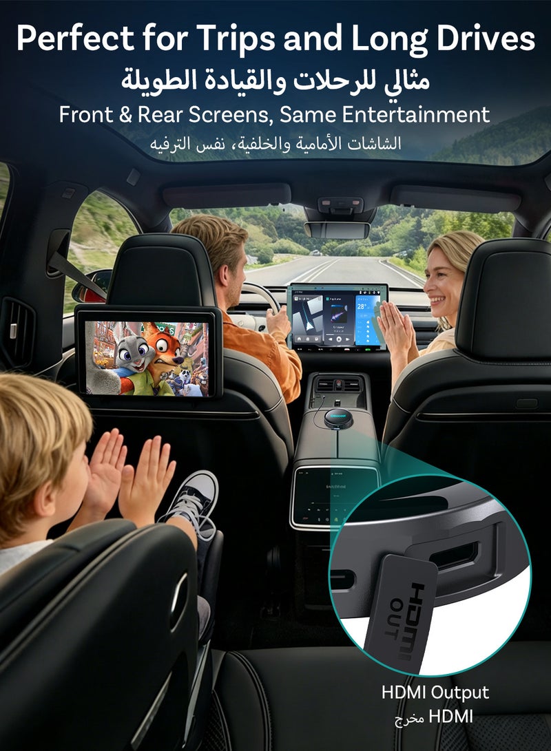 OTTOCAST P3 Pro AI Box YouTube, Netflix, Tiktok, Google Play, 8+128GB, Wireless CarPlay & Android Auto, AI Assistant, Cloud SIM, Split Screen, HDMI Output - Image 5