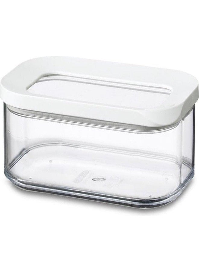 Mepal Modula Transparent Food Storage Container | 15oz/450ml | Perfect for Dry Goods | Dishwasher Safe | White Framed Lid | BPA Free | Made in Holland - Image 1