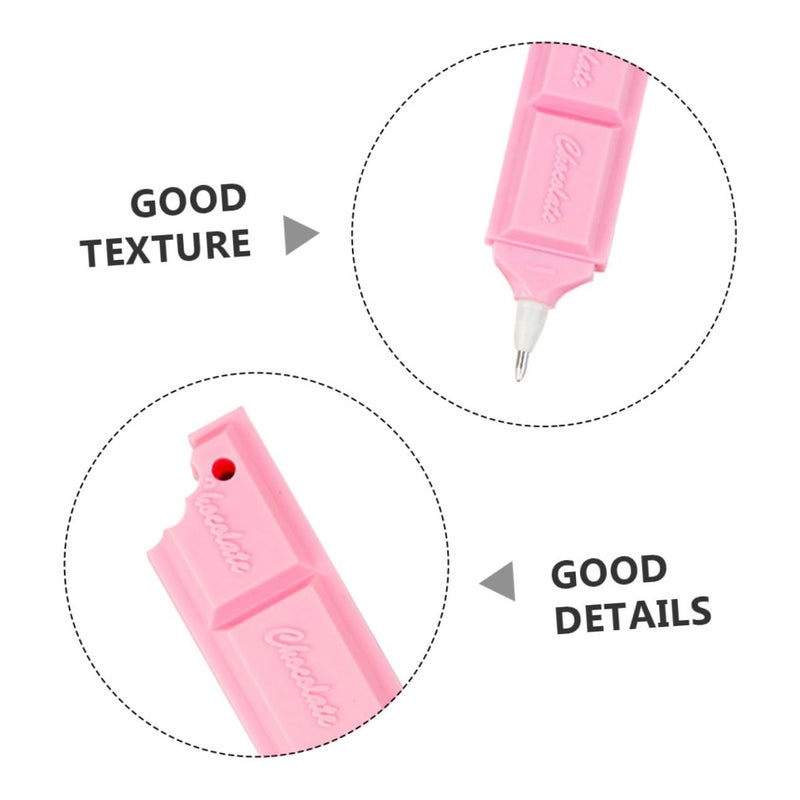 3 Pieces Chocolate Shaped Ballpoint Pens Creative Writing Supplies For School Office Home Gift Aesthetic Assorted White Coffee Pink Color Set - Image 4