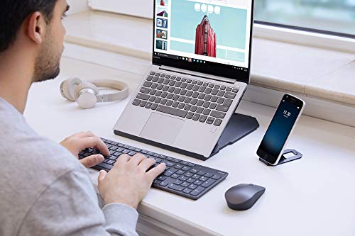 Lenovo 2-in-1 Laptop Stand - Adjustable, Portable, Foldable, Ergonomic, Non-Slip, Compatible with Laptops up to 15" and Cell Phones, Ideal for Travel - Image 2