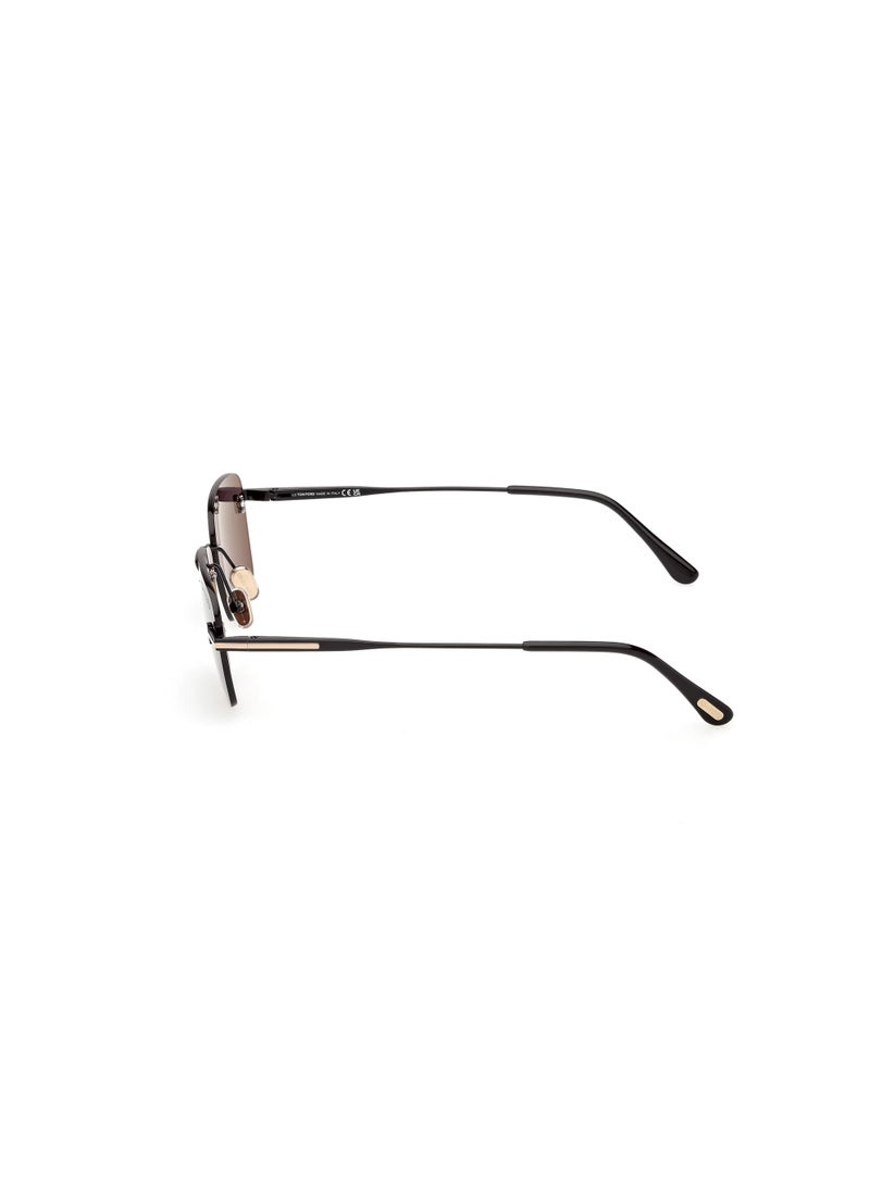 Tom Ford Jake-02 FT1354 01A Unisex's Rimless Rectangular Sunglasses - Image 4