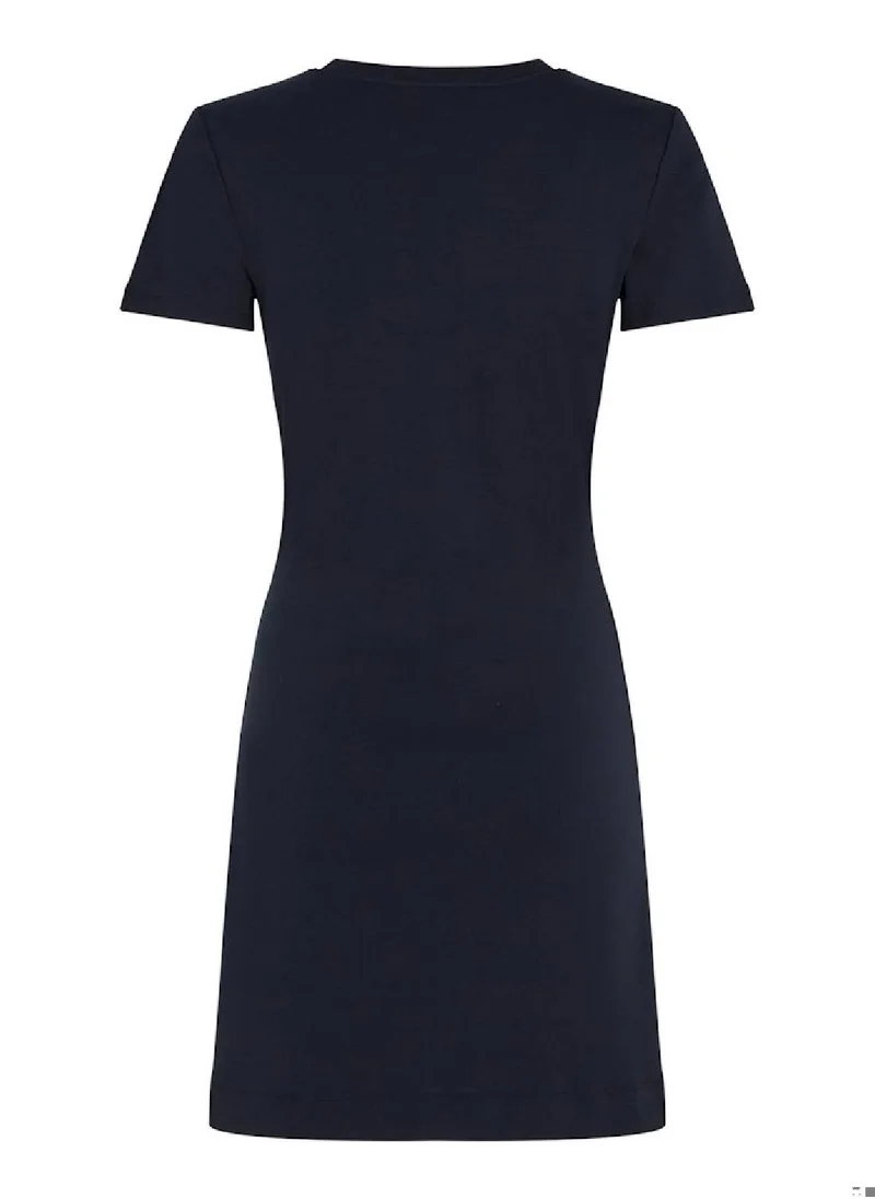 TOMMY HILFIGER Women's Slim Fit Mini T-Shirt Dress -  Pure cotton, Blue