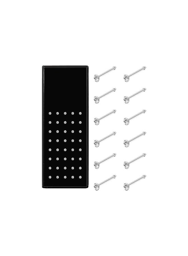 Julia Store Hypoallergenic Stainless Steel Nose Studs for Women Men Sparkly CZ Small Nose Studs Rings Piercing Body Jewelry - Image 2