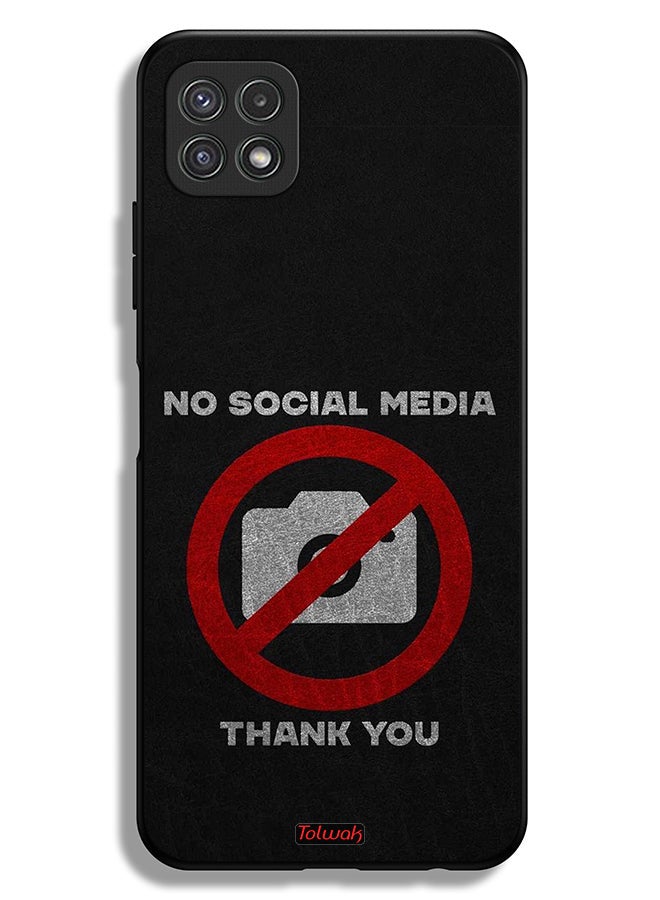 Tolwak Samsung Galaxy A22 5G Protective Case Cover No Social Media Thank You - Image 1
