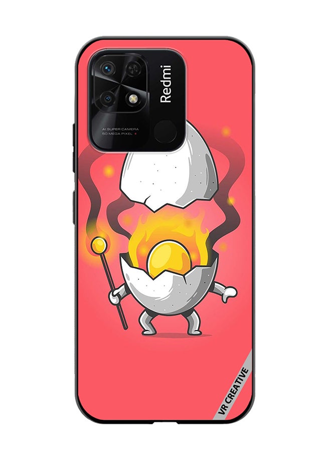 VR CREATIVE Protective Case Cover For Xiaomi Redmi 10C Cute Fire Egg Design Multicolour - Image 1