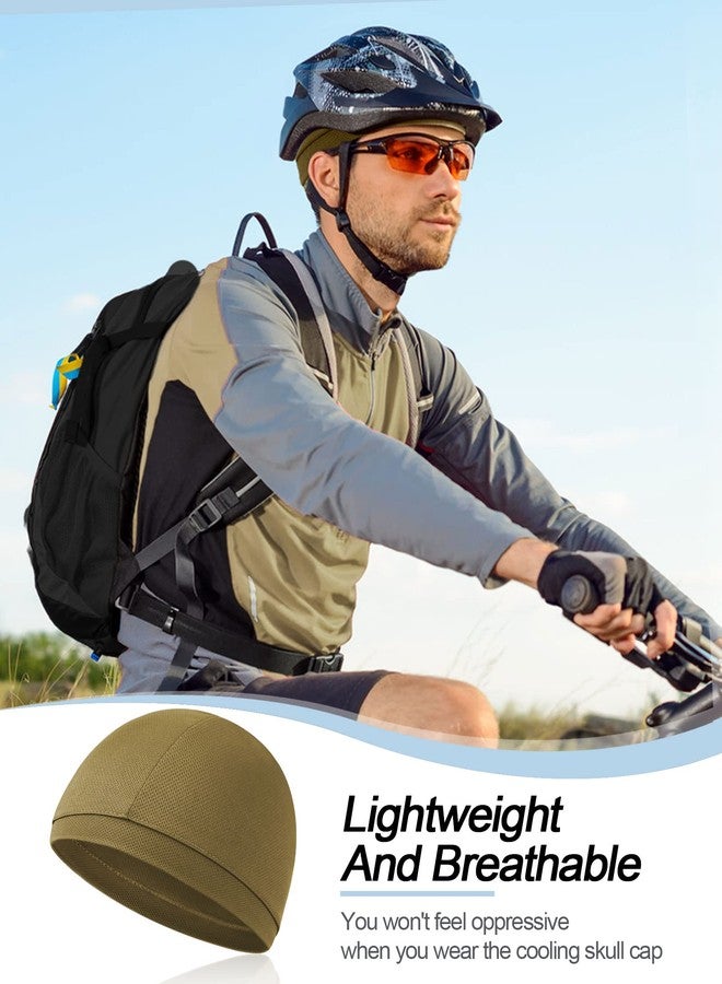 Jeere 9 Pcs Cooling Skull Cap Camo Liner Sweat Wicking Cap Lightweight Cycling Cap Running Head Cap for Men Women (Bright Color) - Image 4