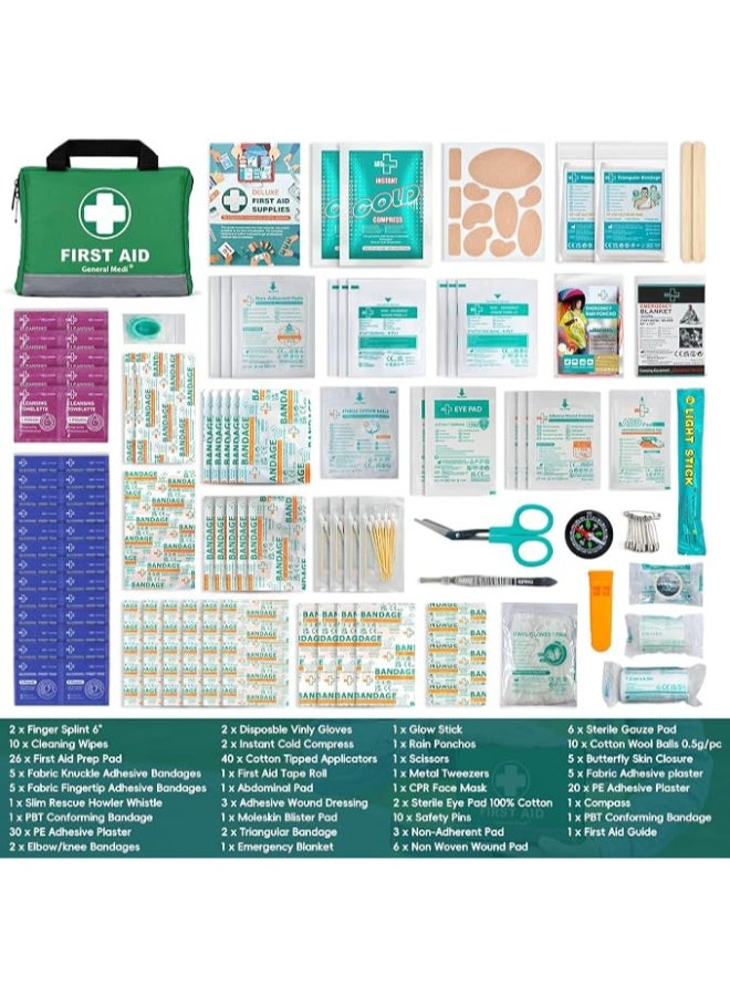 General Medi 210 Piece First Aid Kit- Emergency kit - Reflective Design - Includes Ice(Cold) Pack, Moleskin Pad and Emergency Blanket for Travel, Home, Office, Car, Workplace & Outdoor - Image 2