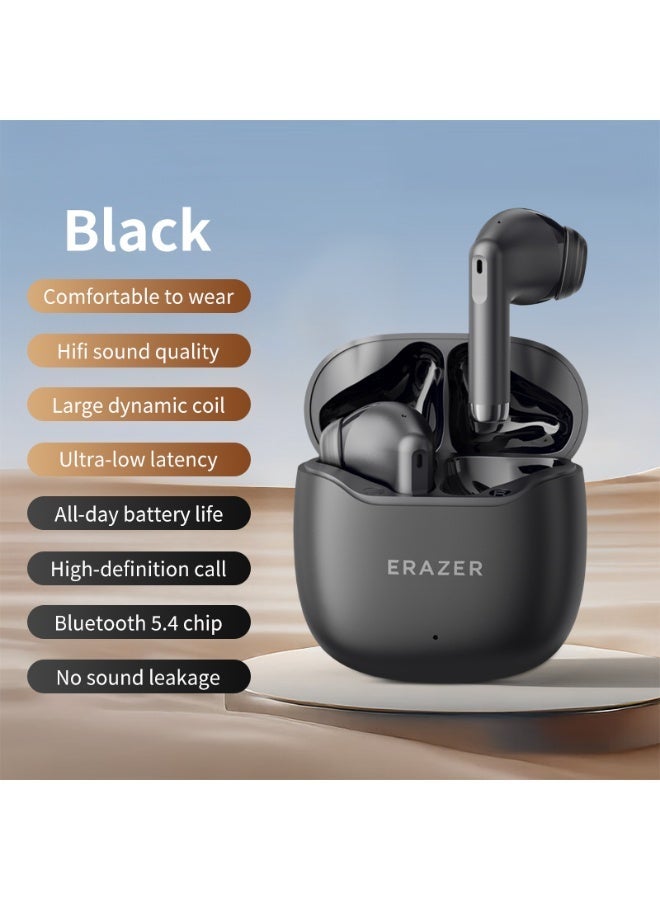 Erazer EK158 2025 Flagship Bluetooth 5.4 Headphones, 13mm Driver, Noise Reduction, 30H Playtime, Antibacterial Ear Caps, Touch Control-Black - Image 2