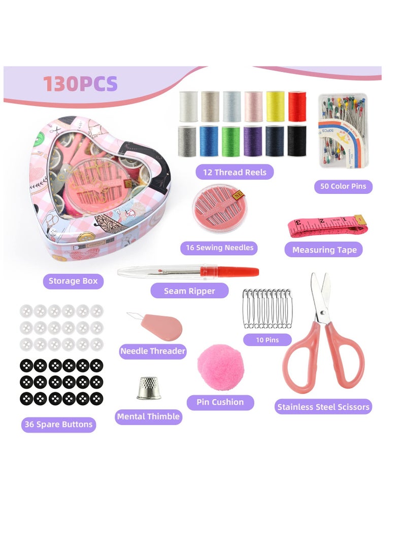 Generic - Compact Sewing Kit for Beginners, Travel-Friendly Mini Set with Scissors, Thimble, and Measuring Tape, Ideal for Quick Repairs and DIY Projects on the Go - Image 1