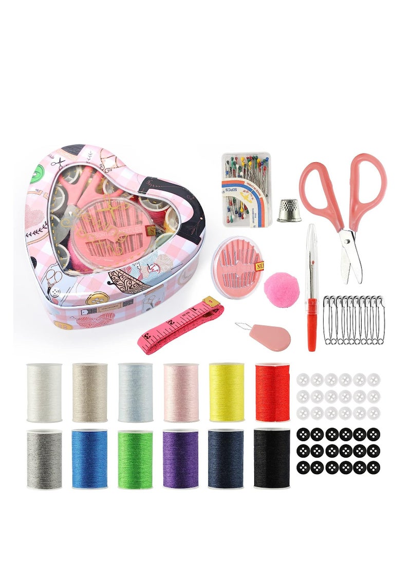 Generic - Compact Sewing Kit for Beginners, Travel-Friendly Mini Set with Scissors, Thimble, and Measuring Tape, Ideal for Quick Repairs and DIY Projects on the Go - Image 1