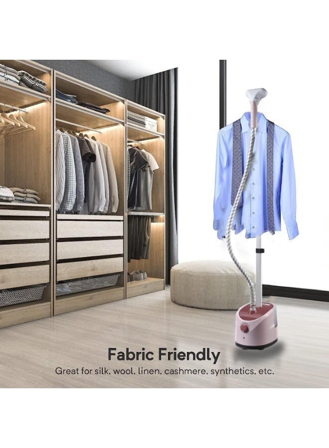 Eworld 2000W Garment Steamer Vertical & Handheld for Home Use, 1.7L Large Water Tank, 11 Steam Iron Modes, Smart Temperature Control, 3-Level Adjustable Height, 180° Flat Ironing, Fast Wrinkle Removal - Image 5