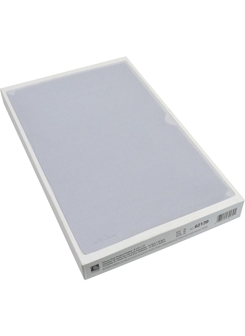 C-Line C-Line Deluxe Super Heavyweight Non-Glare Vinyl Project Folders, Legal Size, Clear, 50 per Box (62139)  - Image 2