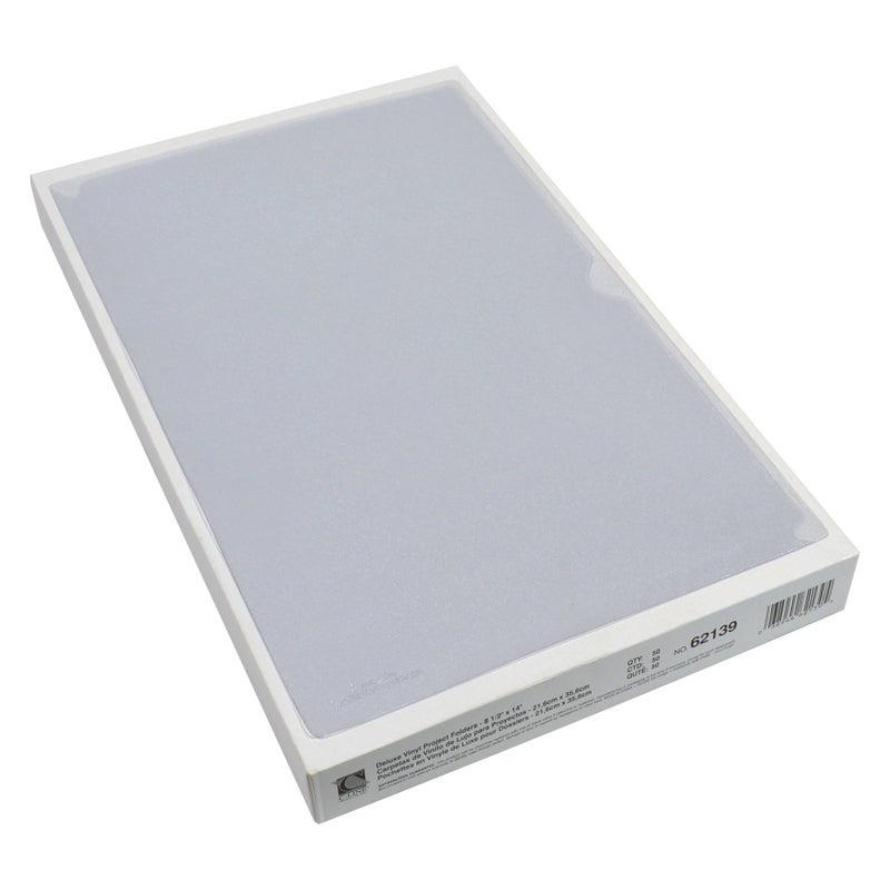 C-Line Deluxe Super Heavyweight Non-Glare Vinyl Project Folders, Legal Size, Clear, 50 per Box (62139) - Image 2