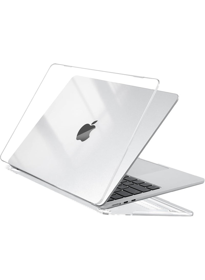 Case Compatible for New MacBook Air 13.6 inch 2025 2024 2022 Release,M4 A3240 M3 A3113 M2 A2681 Touch ID,M2 M3 M4 Air 13" Laptop Protective Plastic Hard Shell Cover, Smooth Shiny, Crystal Clear - Image 1