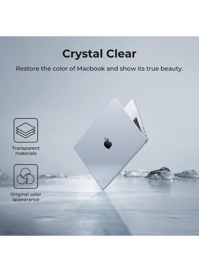 Case Compatible for New MacBook Air 13.6 inch 2025 2024 2022 Release,M4 A3240 M3 A3113 M2 A2681 Touch ID,M2 M3 M4 Air 13" Laptop Protective Plastic Hard Shell Cover, Smooth Shiny, Crystal Clear - Image 2