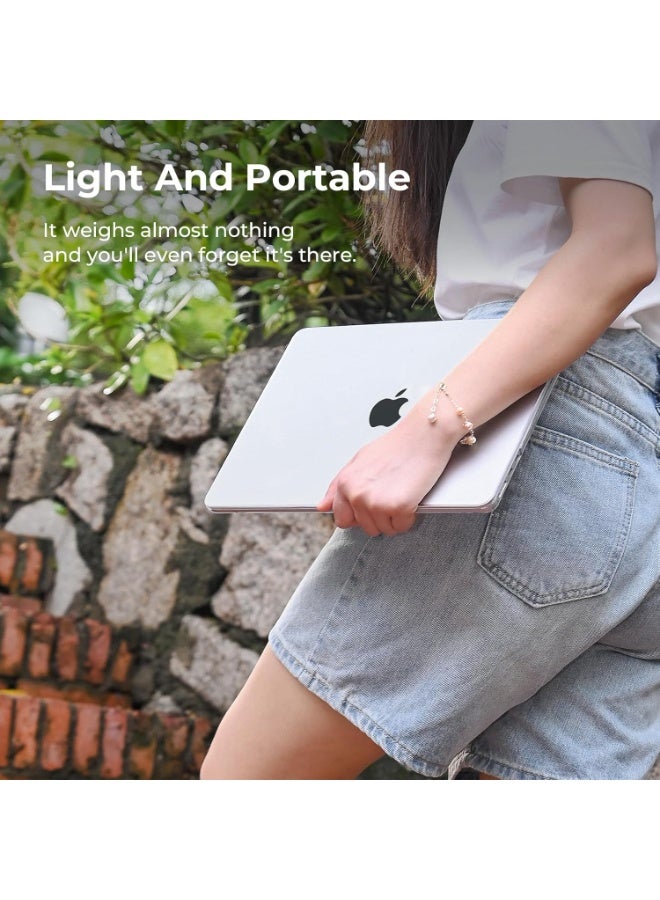 Case Compatible for New MacBook Air 13.6 inch 2025 2024 2022 Release,M4 A3240 M3 A3113 M2 A2681 Touch ID,M2 M3 M4 Air 13" Laptop Protective Plastic Hard Shell Cover, Smooth Shiny, Crystal Clear - Image 3