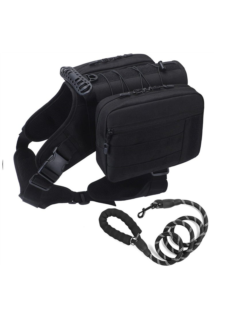 NIBEMINENT Dog Backpack for Medium and Large Dogs, Outdoor Travel, Camping, Hiking Saddle Bag Rucksack with Side Pockets Adjustable Strap  - Image 1