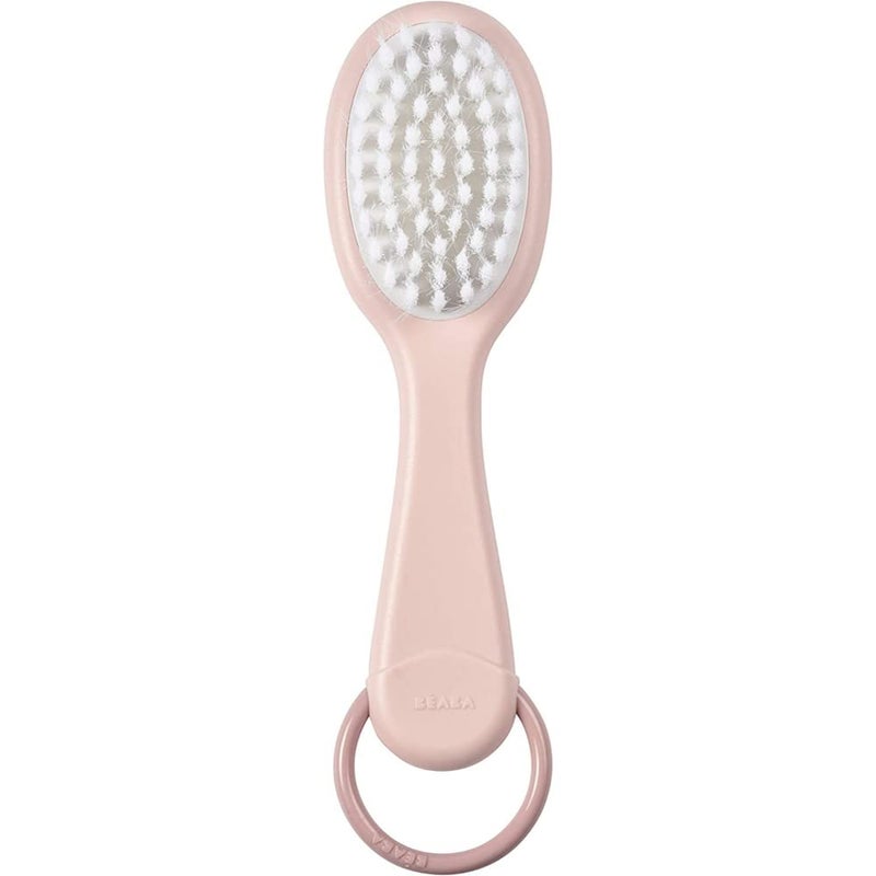 Baba Beaba Brush & Comb Set - Baby Grooming Kit with Soft Bristle, Ergonomic Handles, Easy Grip, For Infants to Toddlers, Old Pink, 0m+ - Image 2