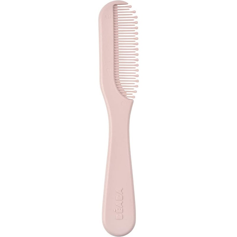 Baba Beaba Brush & Comb Set - Baby Grooming Kit with Soft Bristle, Ergonomic Handles, Easy Grip, For Infants to Toddlers, Old Pink, 0m+ - Image 3