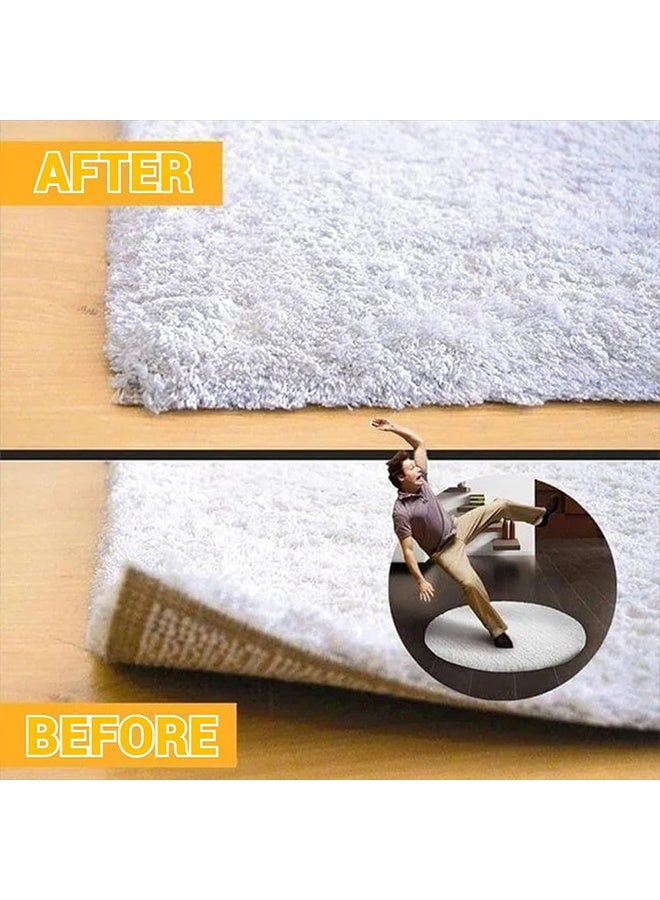 إم إكس إن قطعتان من شريط لاصق مزدوج الجوانب متعدد الأغراض من القماش اللاصق، شريط سجاد مزدوج العصا مع شبكة من الألياف الزجاجية لممسحات الأرجل الخشبية والزجاج والبلاستيك - Image 3