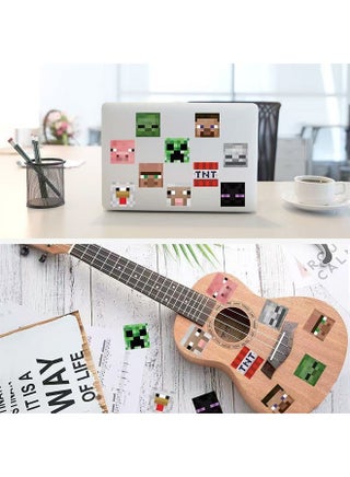 1000 pcs individual Miner Stickers, Cartoon Block World Stickers, Pixel Birthday Decorations - view 3