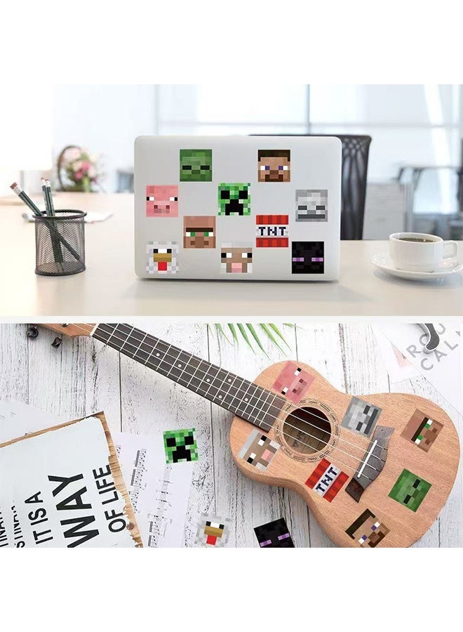 MINECRAFT 1000 pcs individual Miner Stickers, Cartoon Block World Stickers, Pixel Birthday Decorations - Image 3