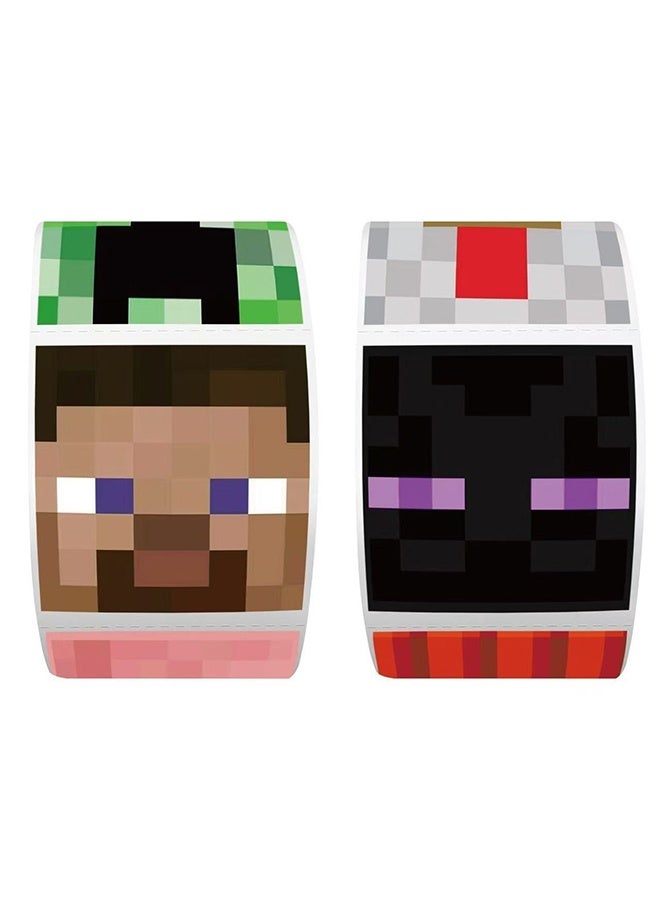 MINECRAFT 1000 pcs individual Miner Stickers, Cartoon Block World Stickers, Pixel Birthday Decorations - Image 5