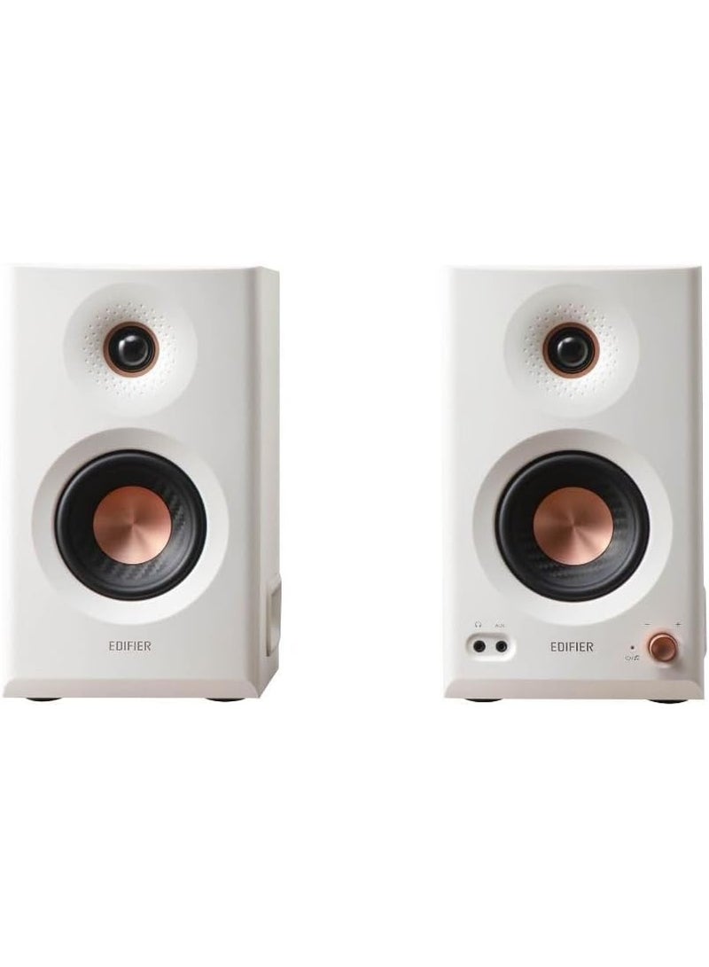 Edifier MR5 Tri-Amped Powered Studio Monitor Speakers, 110W RMS, 3-Way Active Crossover, Hi-Res Audio, Bluetooth 6.0, Room Acoustic Compensation, XLR/TRS/RCA/AUX Inputs White - Image 2