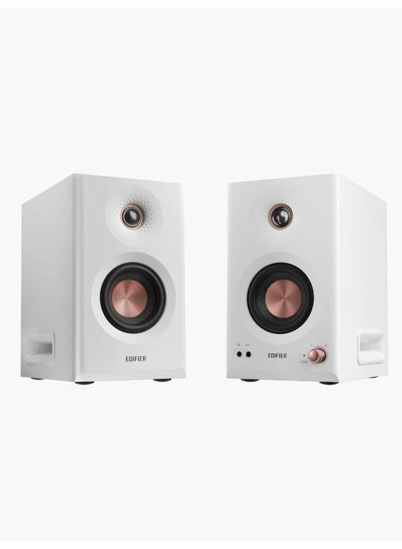 Edifier MR5 Tri-Amped Powered Studio Monitor Speakers, 110W RMS, 3-Way Active Crossover, Hi-Res Audio, Bluetooth 6.0, Room Acoustic Compensation, XLR/TRS/RCA/AUX Inputs White - Image 5