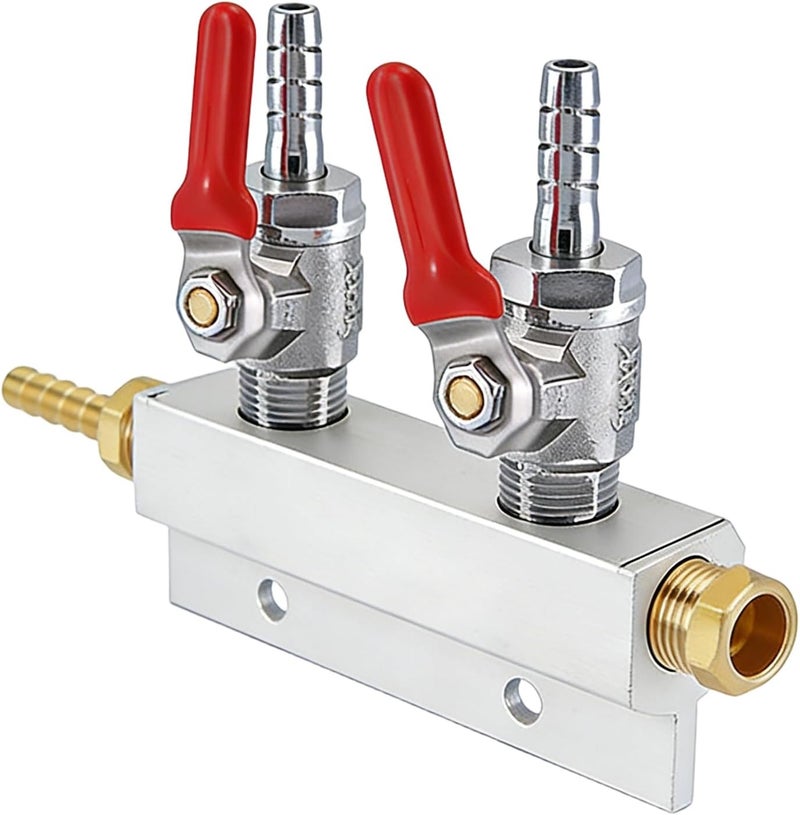 Efficient Metal CO2 Regulator Splitter Suitable with Various and Sodas Systems Beverage Dispenser Accessory Home Brewing Supplies - Image 3