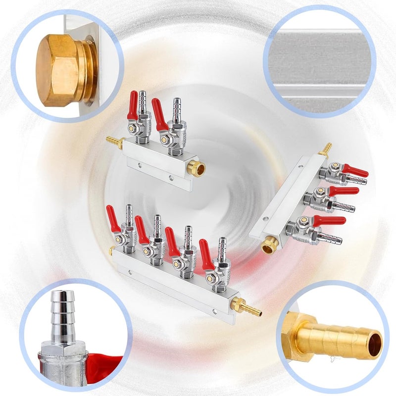 Efficient Metal CO2 Regulator Splitter Suitable with Various and Sodas Systems Beverage Dispenser Accessory Home Brewing Supplies - Image 5