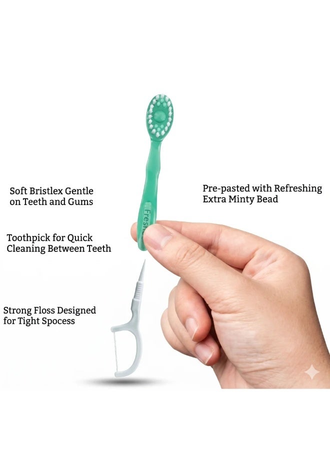 Agleam Mini Clean Fresh Disposable Toothbrush - 16pcs - Image 2