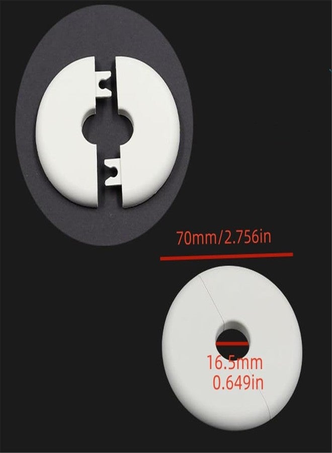 shenghang 2 pcs Wall Split Flange Self-Adhesive tape Round Escutcheon Various pipes Plate Cover for Water Pipe Faucet Decoration Accessories (16mm/0.65in) - Image 2